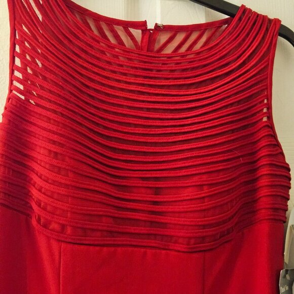 NWT Donna Morgan Event Occasion Party long red formal dress sexy slit 4 - Picture 2 of 12